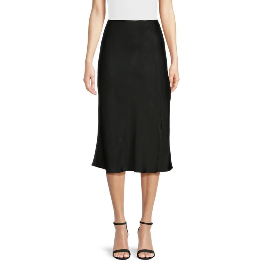 Time & Tru Black Midi Skirt